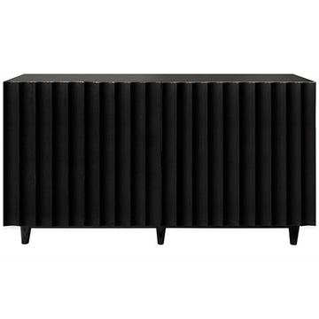 Worlds Away Lacquer 4-Door Scalloped Front Cabinet
