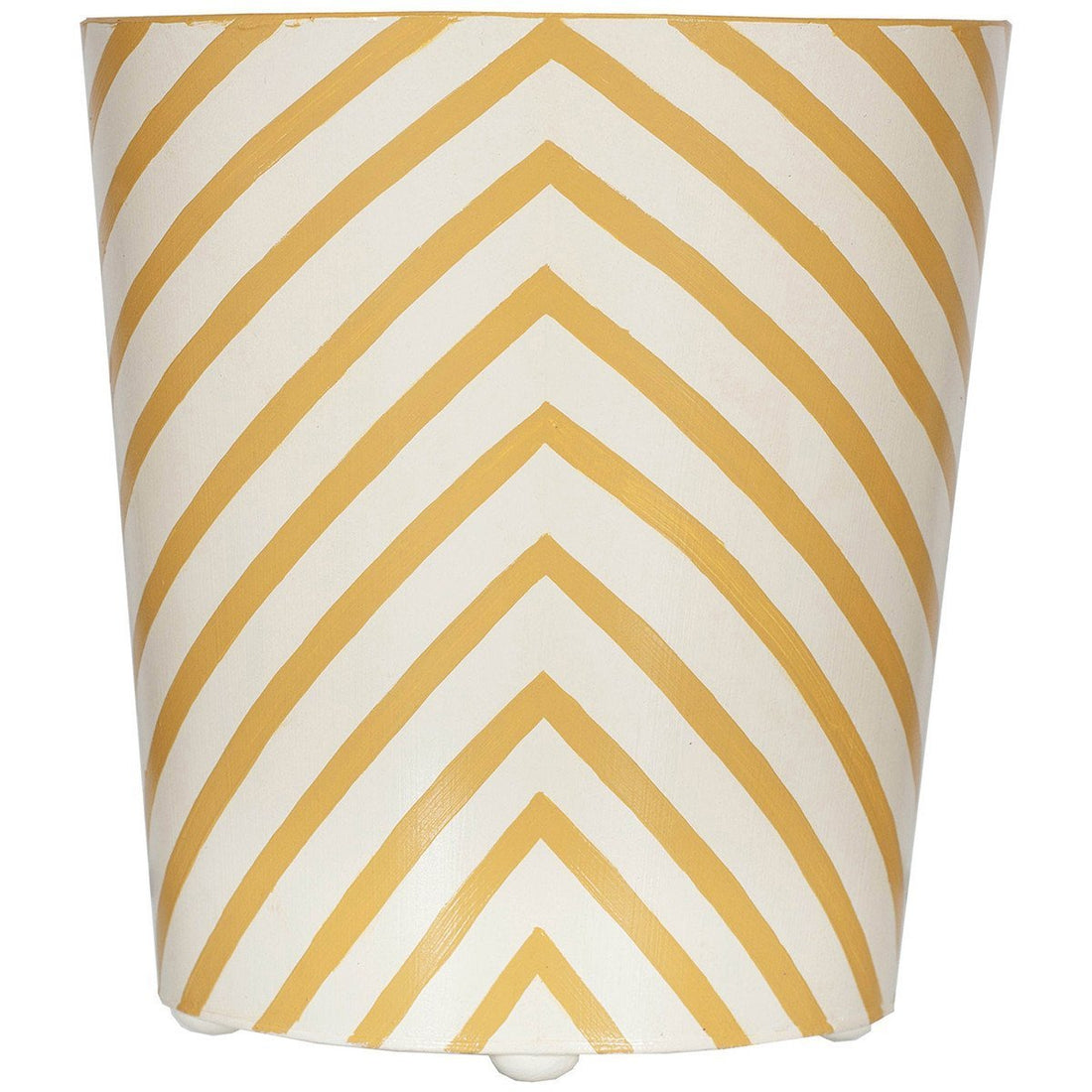 Worlds Away Oval Zebra Wastebasket