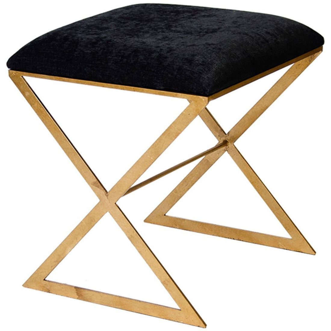 Worlds Away "X" Side Stool with Velvet Top X SIDE GU