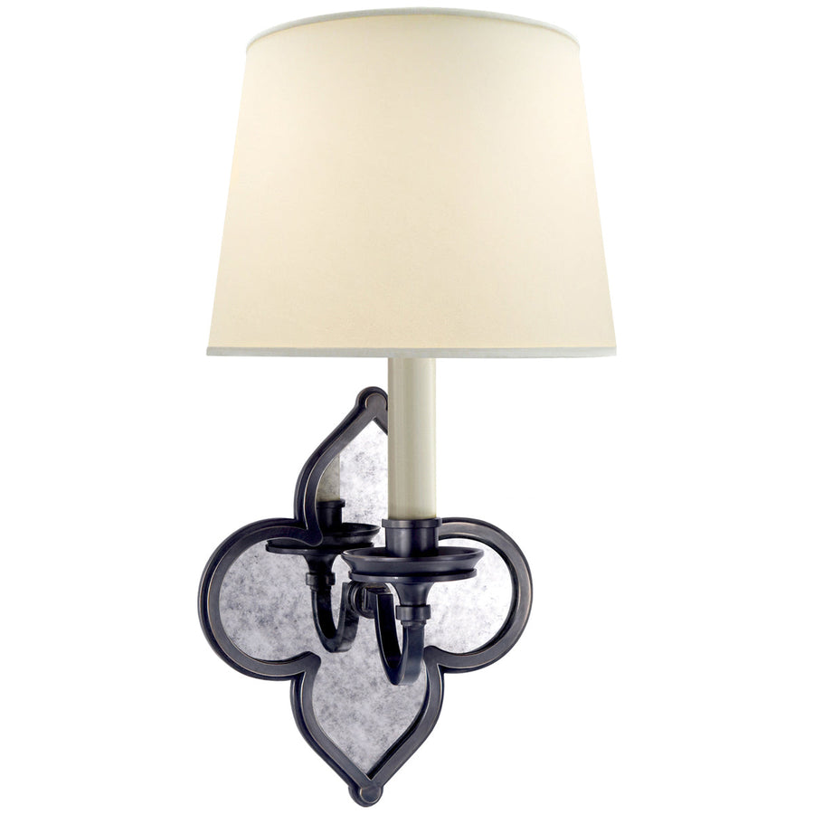 Visual Comfort Lana Single Sconce with Natural Percale Shade
