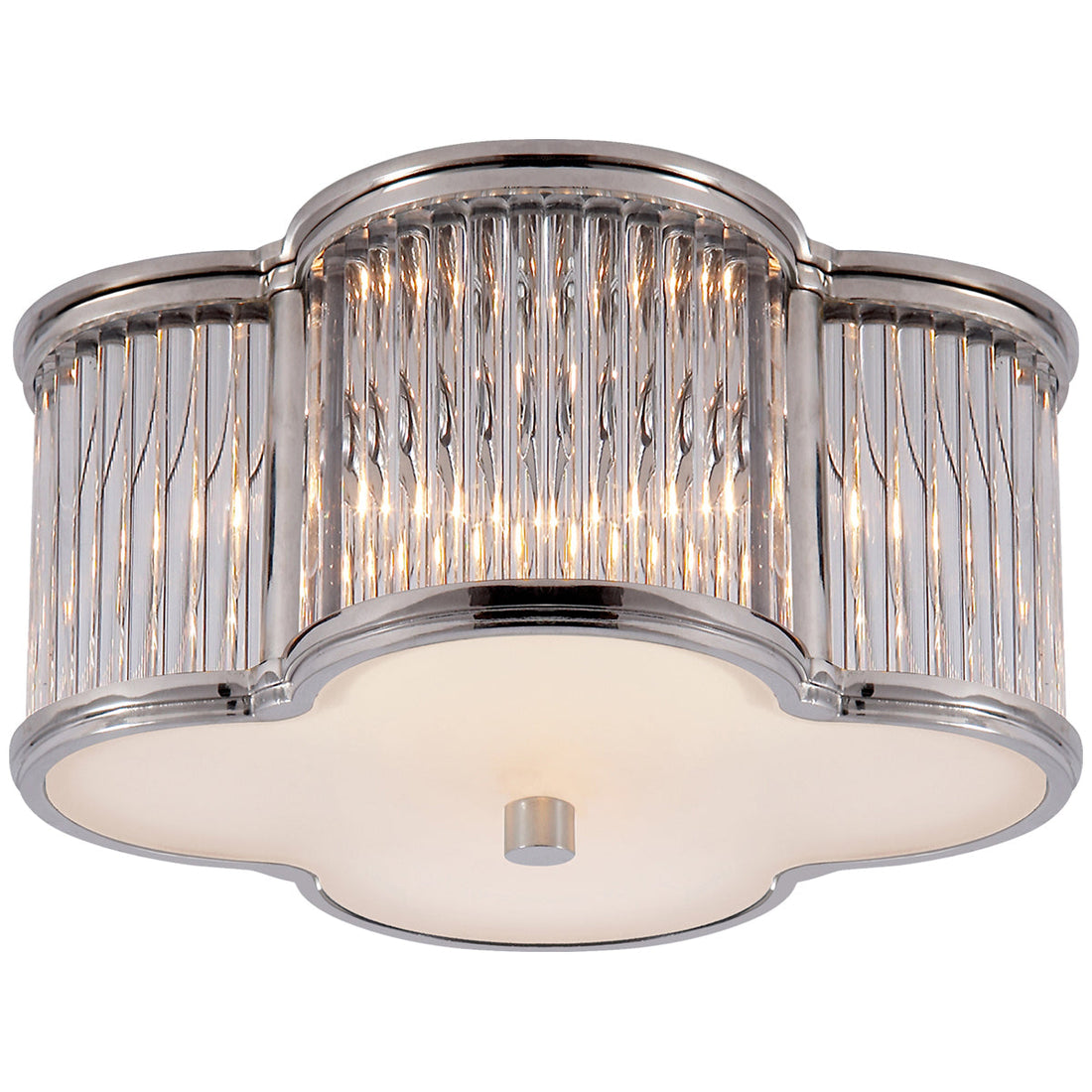 Visual Comfort Basil Small Flush Mount with Clear Glass Rods