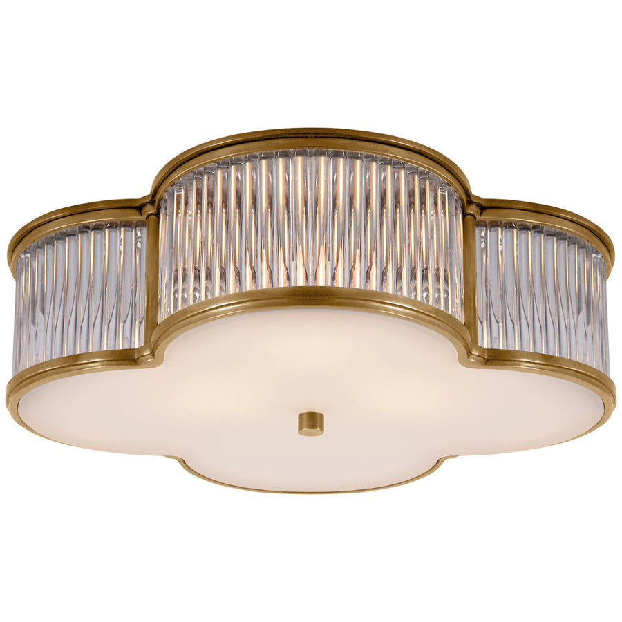 Visual Comfort Basil 17-Inch Flush Mount with Clear Glass Rods