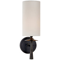 Visual Comfort Drunmore Single Sconce with Linen Shade