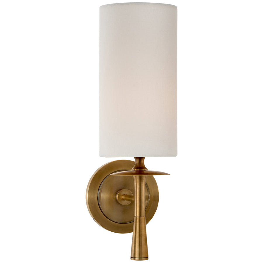 Visual Comfort Drunmore Single Sconce with Linen Shade