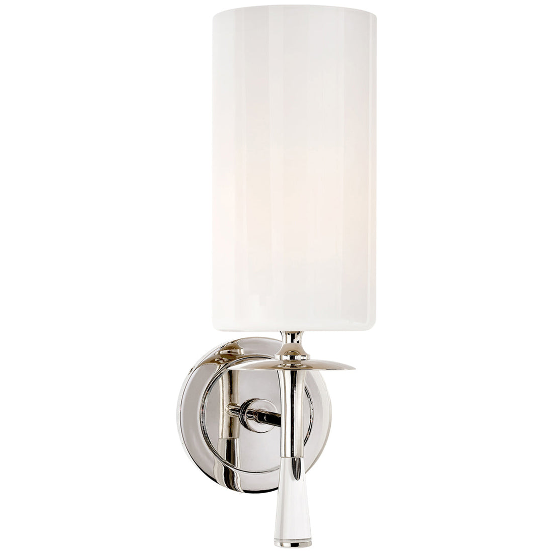 Visual Comfort Drunmore Single Sconce in Crystal with Glass Shade