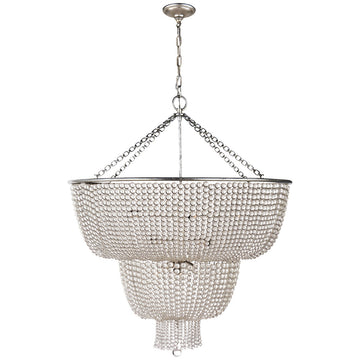 Visual Comfort Jacqueline Two-Tier Chandelier with Clear Glass