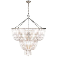 Visual Comfort Jacqueline Two-Tier Chandelier with White Acrylic
