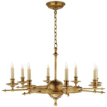 Visual Comfort Leaf and Arrow Large Chandelier