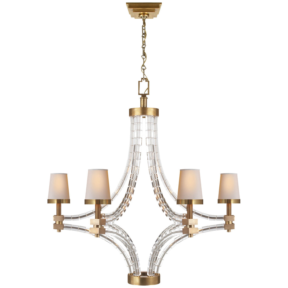 Visual Comfort Crystal Cube Large Chandelier
