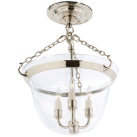Visual Comfort Country Semi-Flush Bell Jar Lantern