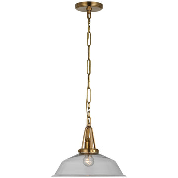 Visual Comfort Layton 14-Inch Pendant with Clear Glass