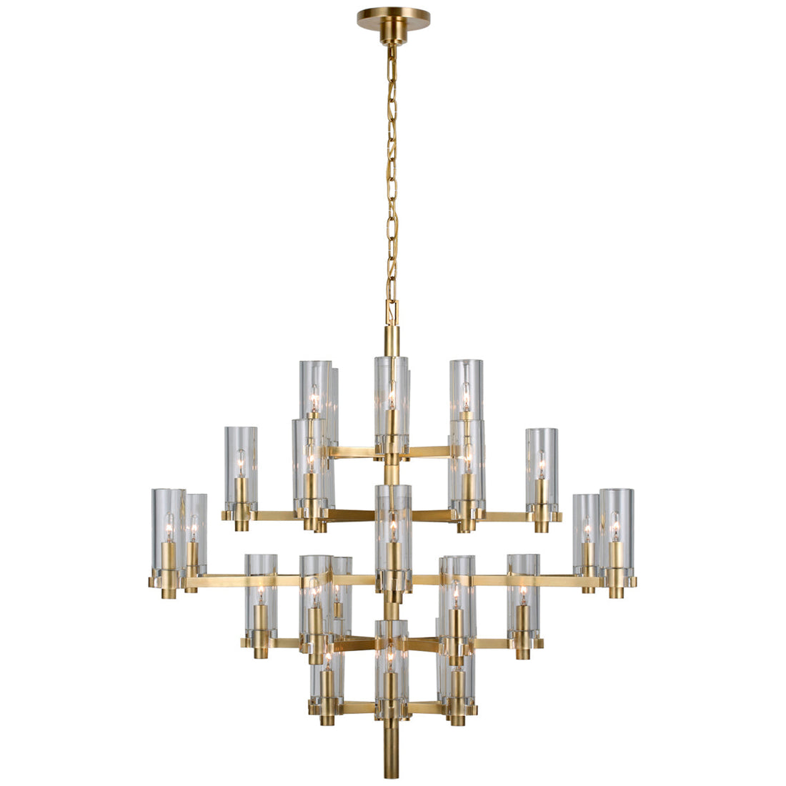 Visual Comfort Sonnet Large Chandelier with Clear Glass