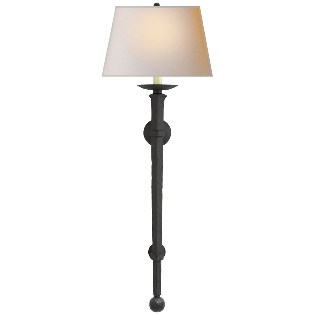 Visual Comfort Long Iron Torch Sconce
