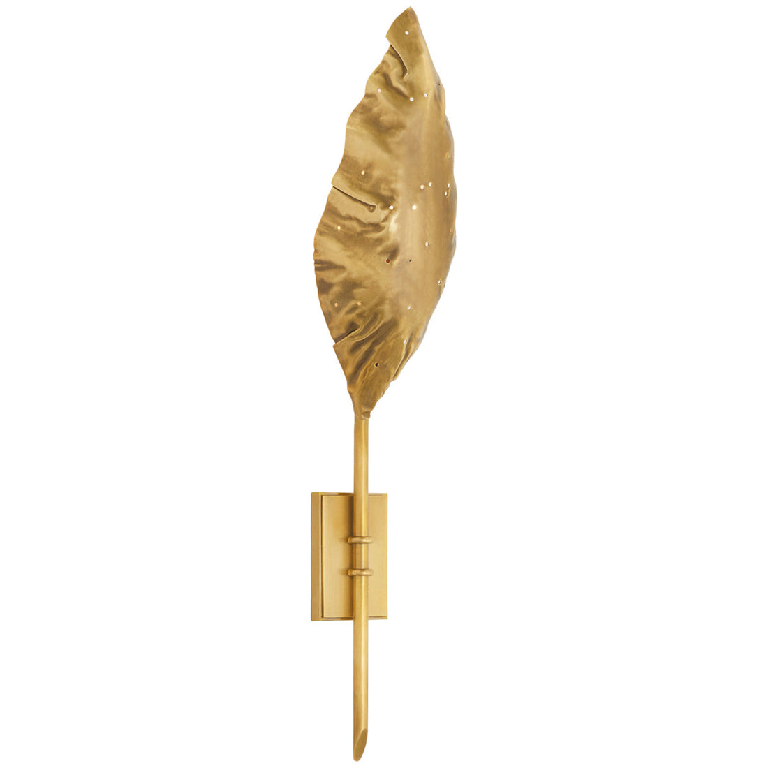 Visual Comfort Dumaine Single Pierced Leaf Sconce