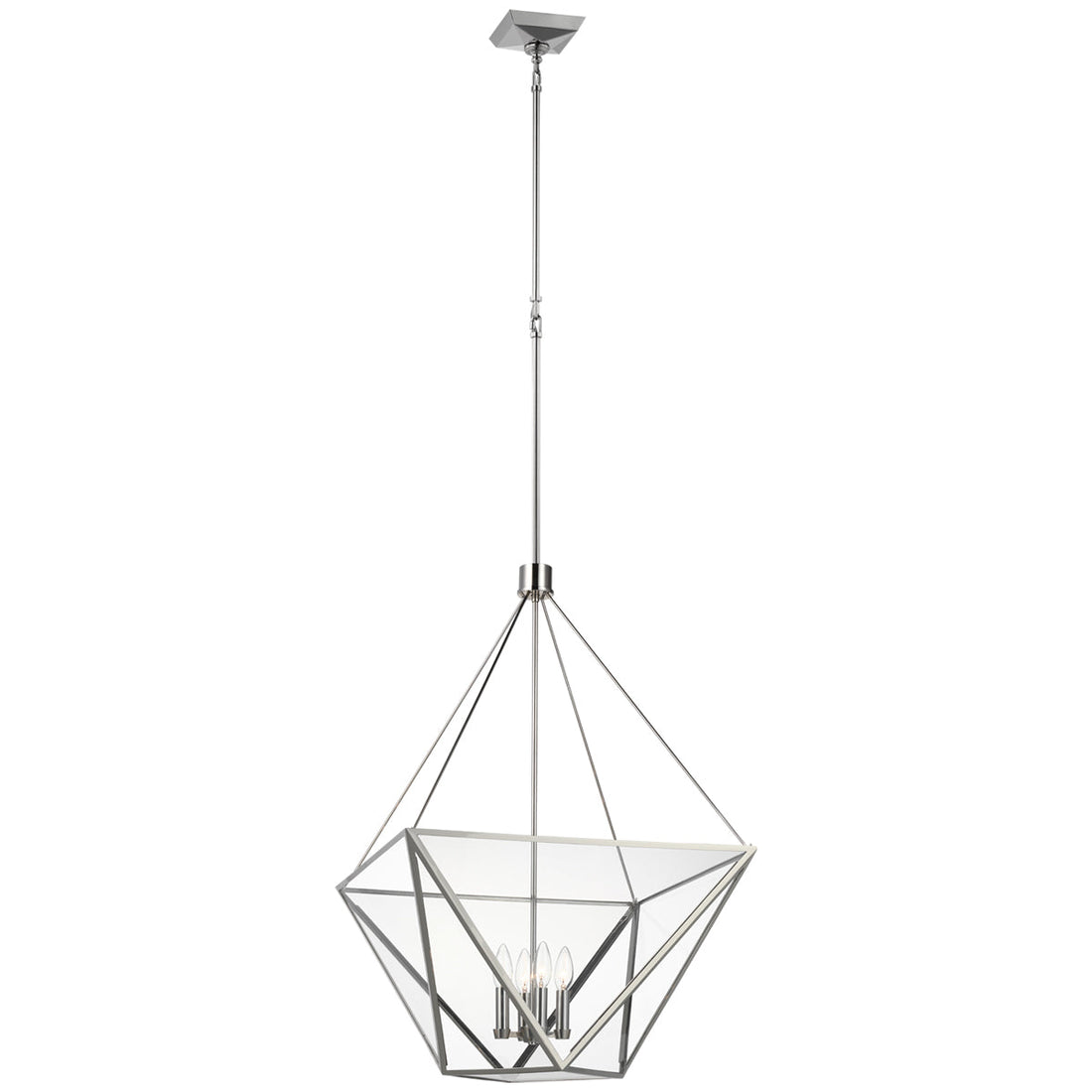Visual Comfort Lorino Large Lantern with Clear Glass