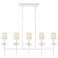 Visual Comfort Illana Large Linear Chandelier with Linen Shade