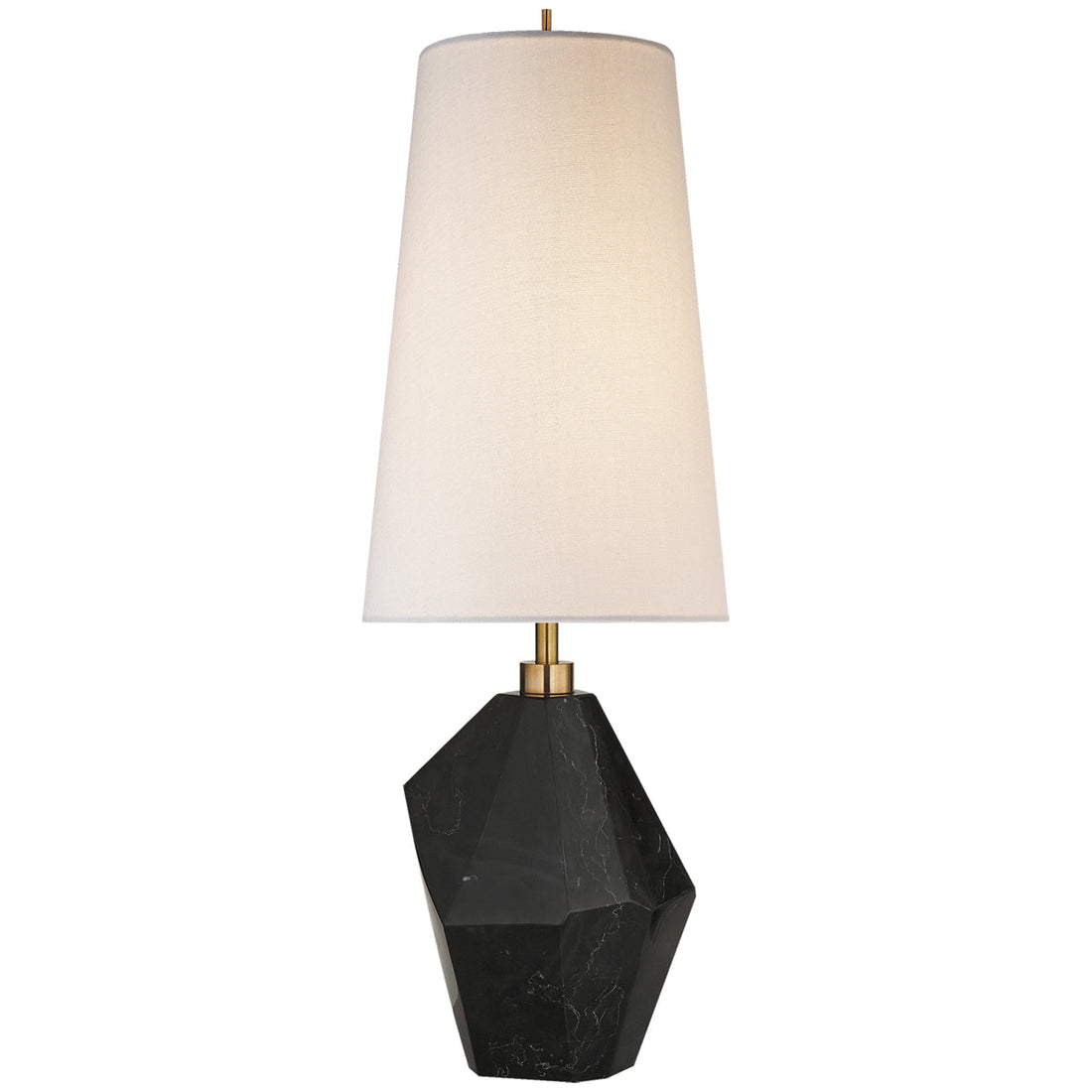 Visual Comfort Halcyon Accent Table Lamp in Marble with Linen Shade