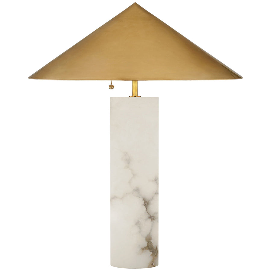 Visual Comfort Minimalist Medium Table Lamp in Alabaster
