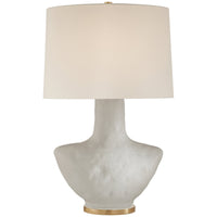 Visual Comfort Armato Small Table Lamp with Oval Linen Shade