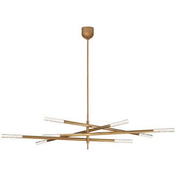 Visual Comfort Rousseau 8-Light Articulating Chandelier, Seeded Glass