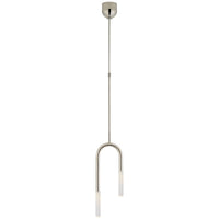 Visual Comfort Rousseau Small Asymmetric Pendant, Seeded Glass