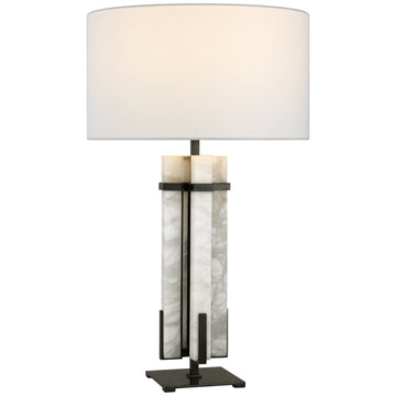 Visual Comfort Malik Large Table Lamp with Alabaster