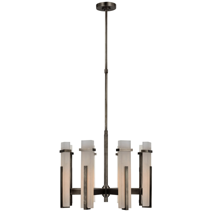 Visual Comfort Malik Medium Chandelier with Alabaster