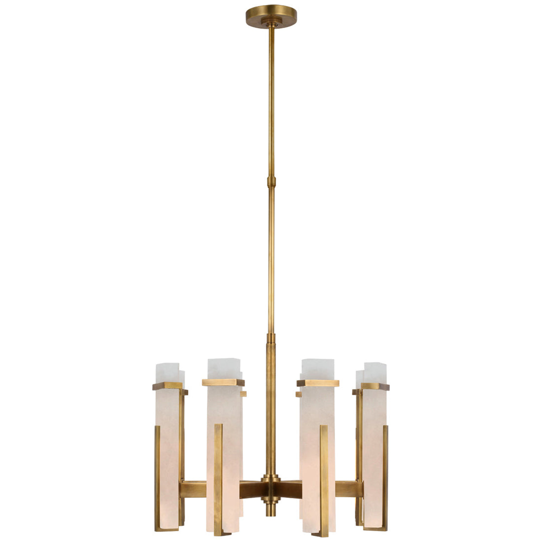 Visual Comfort Malik Medium Chandelier with Alabaster