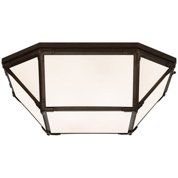 Visual Comfort Morris Large Flush Mount with White Glass