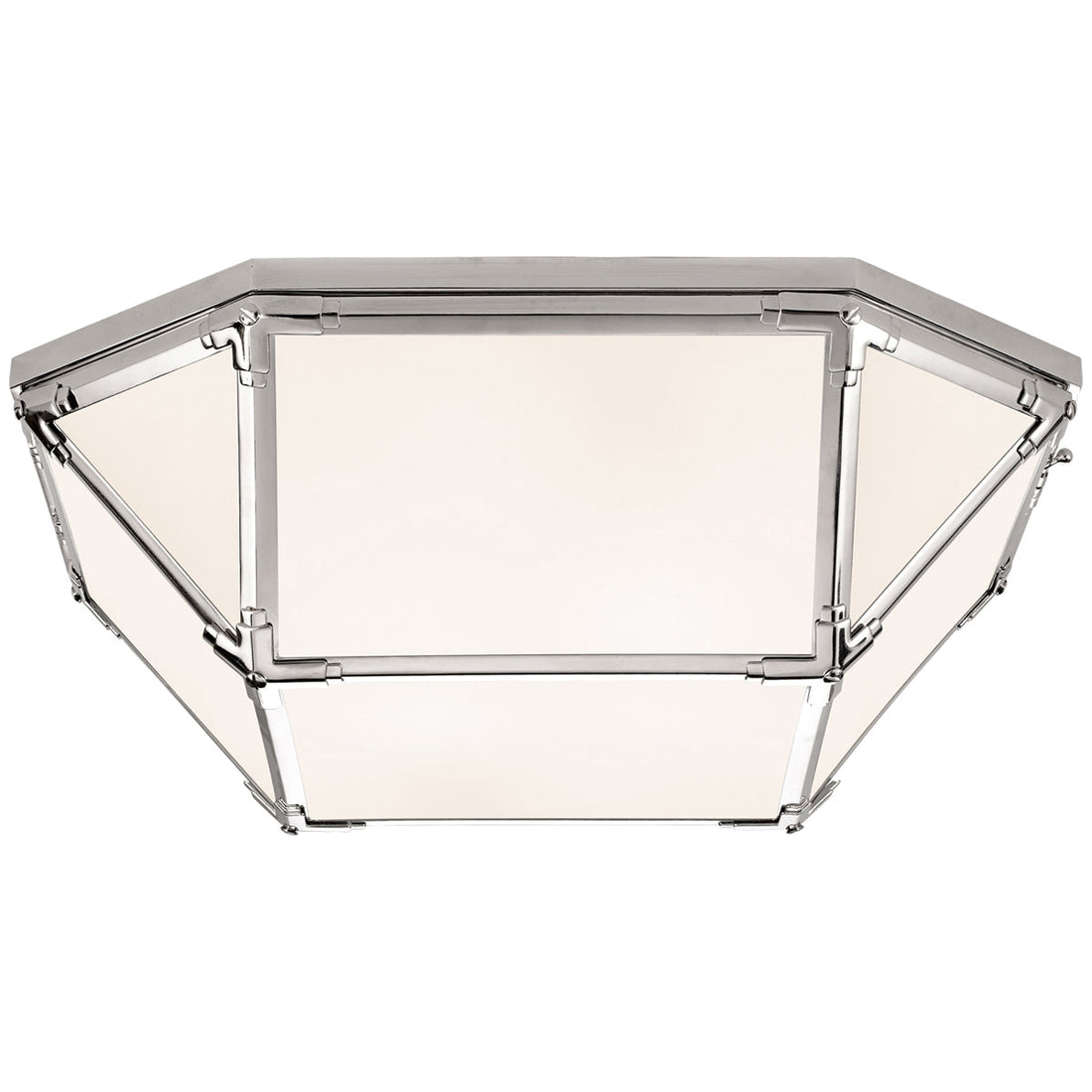 Visual Comfort Morris Large Flush Mount with White Glass