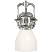 Visual Comfort Yoke Suspended Sconce with White Glass