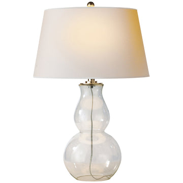 Visual Comfort Open Bottom Gourd Table Lamp with Natural Paper Shade