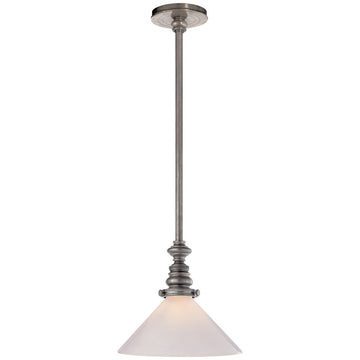 Visual Comfort Boston Pendant with Clear Glass Slant Shade