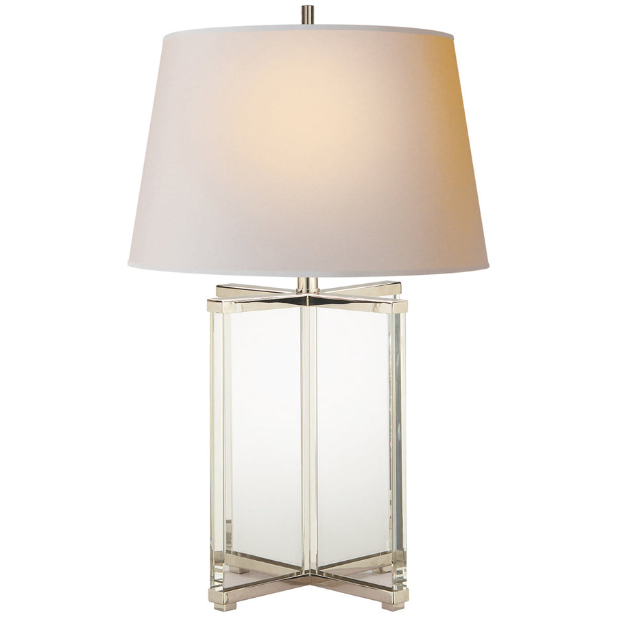Visual Comfort Cameron Crystal Table Lamp with Natural Paper Shade