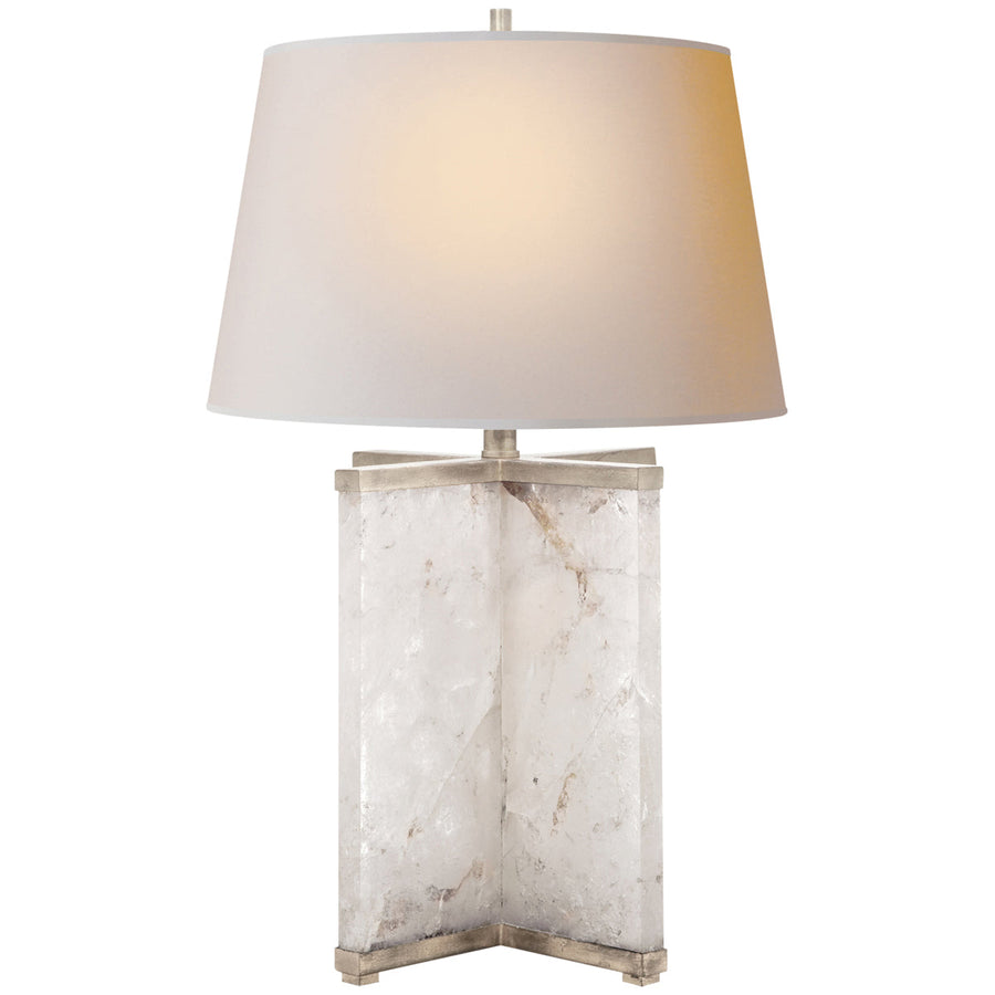 Visual Comfort Cameron Quartz Table Lamp with Natural Paper Shade