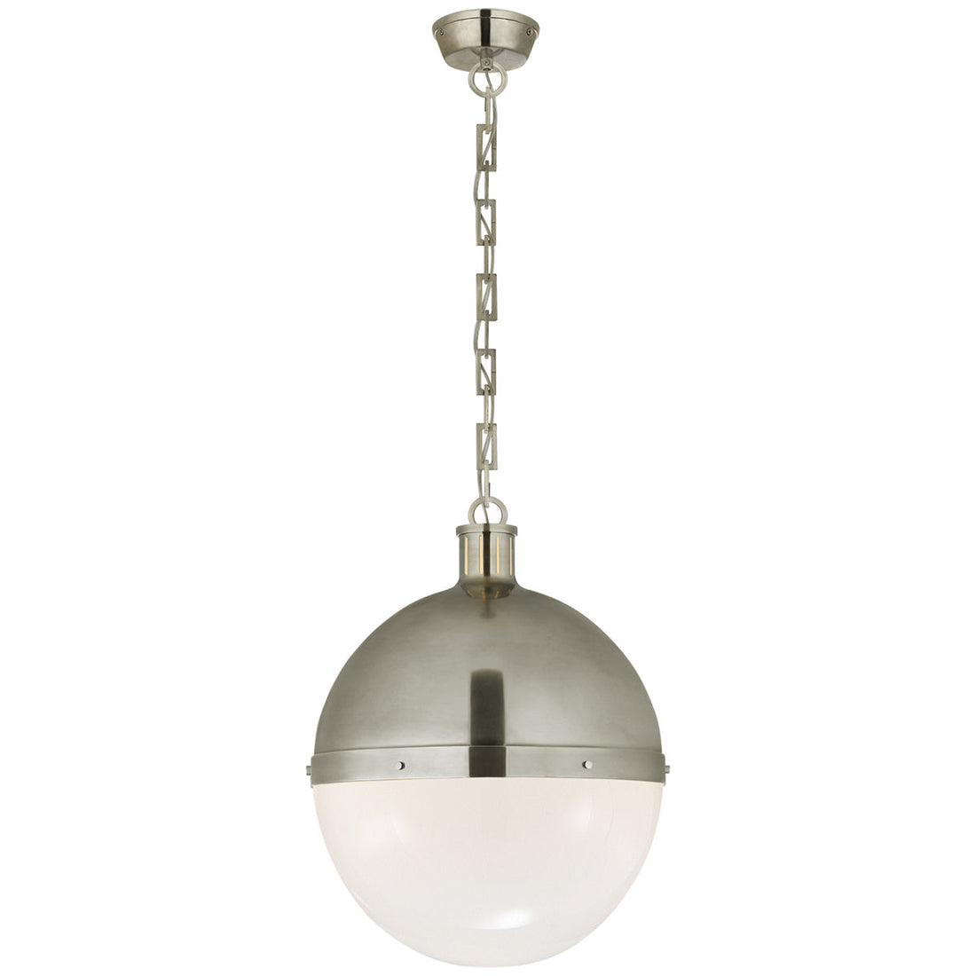 Visual Comfort Hicks Extra Large Pendant with White Glass
