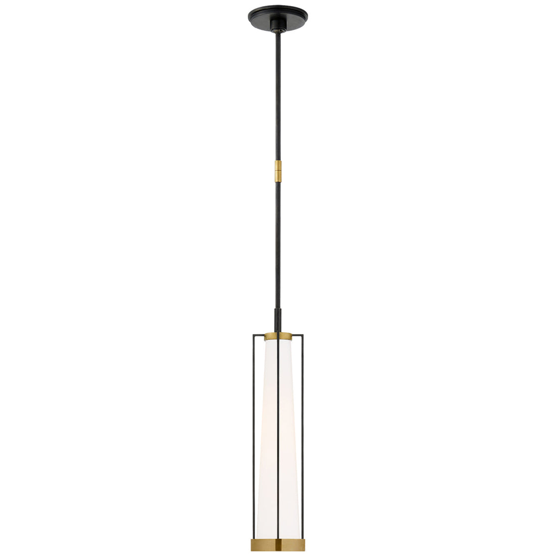 Visual Comfort Calix Tall Pendant with White Glass