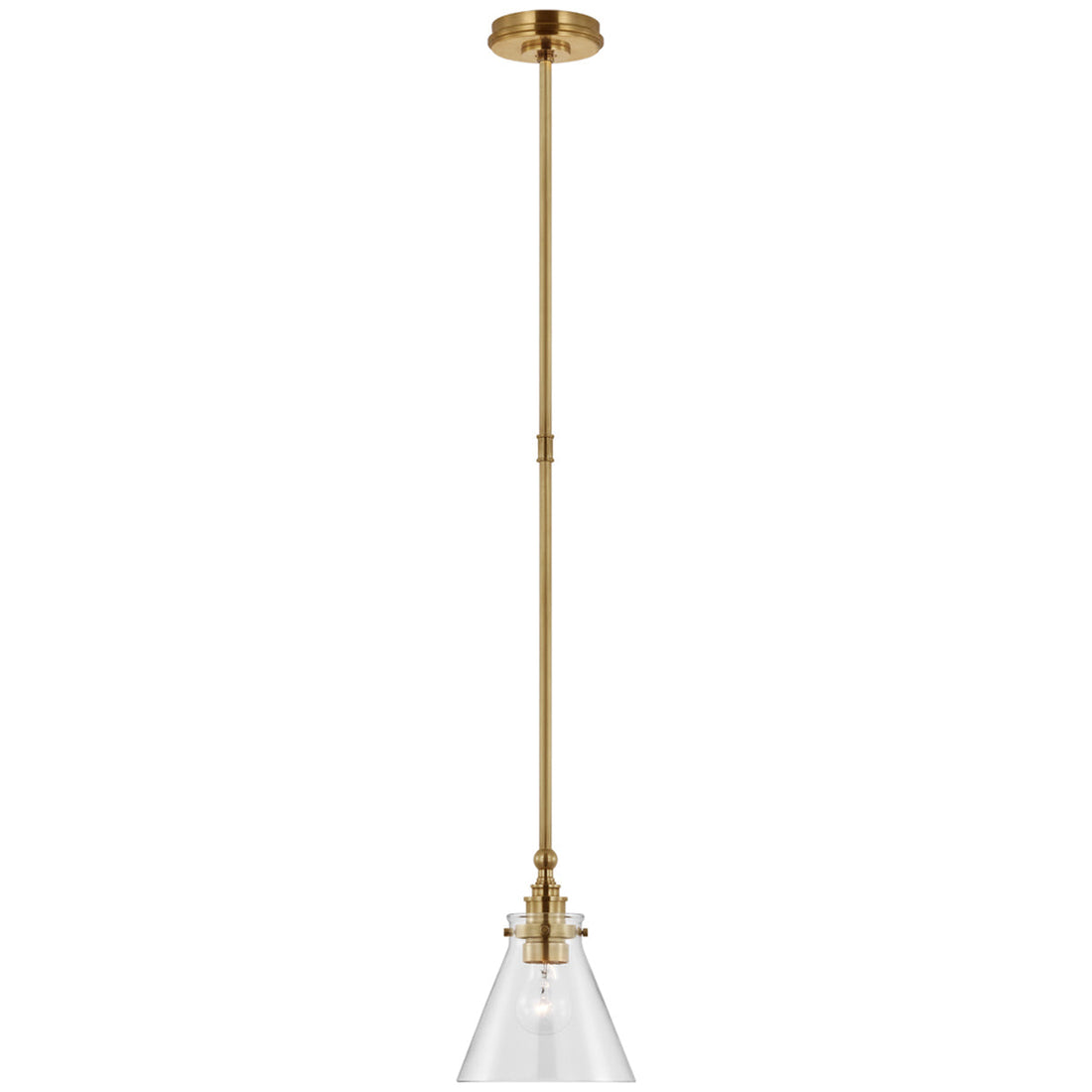 Visual Comfort Parkington 9-Inch Pendant with Glass Shade