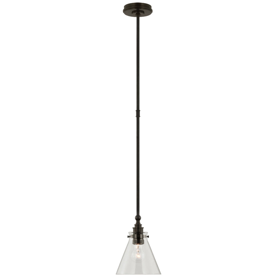 Visual Comfort Parkington 9-Inch Pendant with Glass Shade