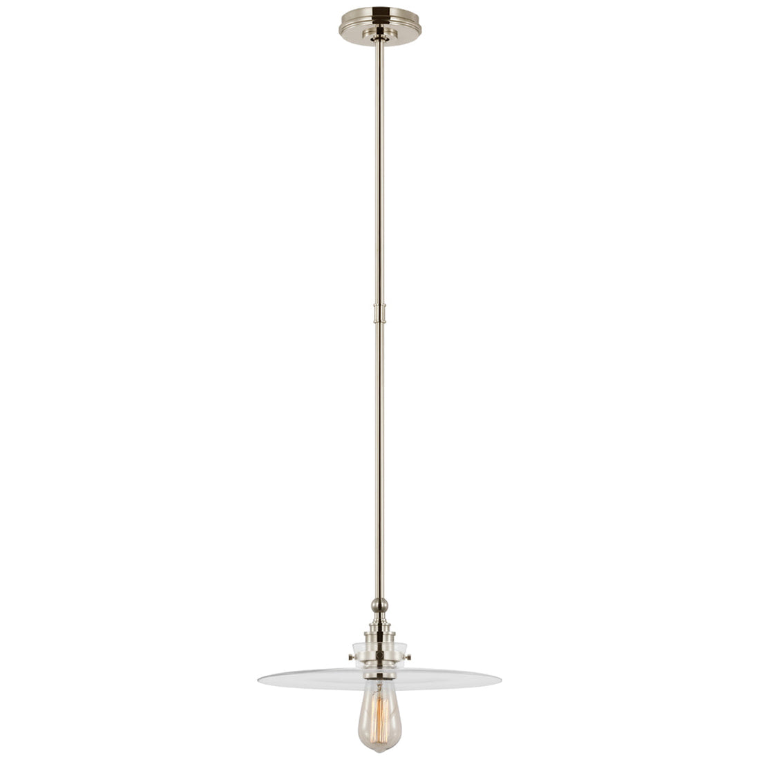 Visual Comfort Parkington 14-Inch Pendant with Clear Glass