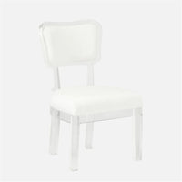 Made Goods Aaliyah Curved Acrylic Dining Chair in Alsek Fabric