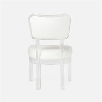 Made Goods Aaliyah Curved Acrylic Dining Chair in Pagua Fabric