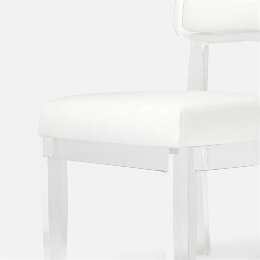 Made Goods Aaliyah Curved Acrylic Dining Chair in Alsek Fabric
