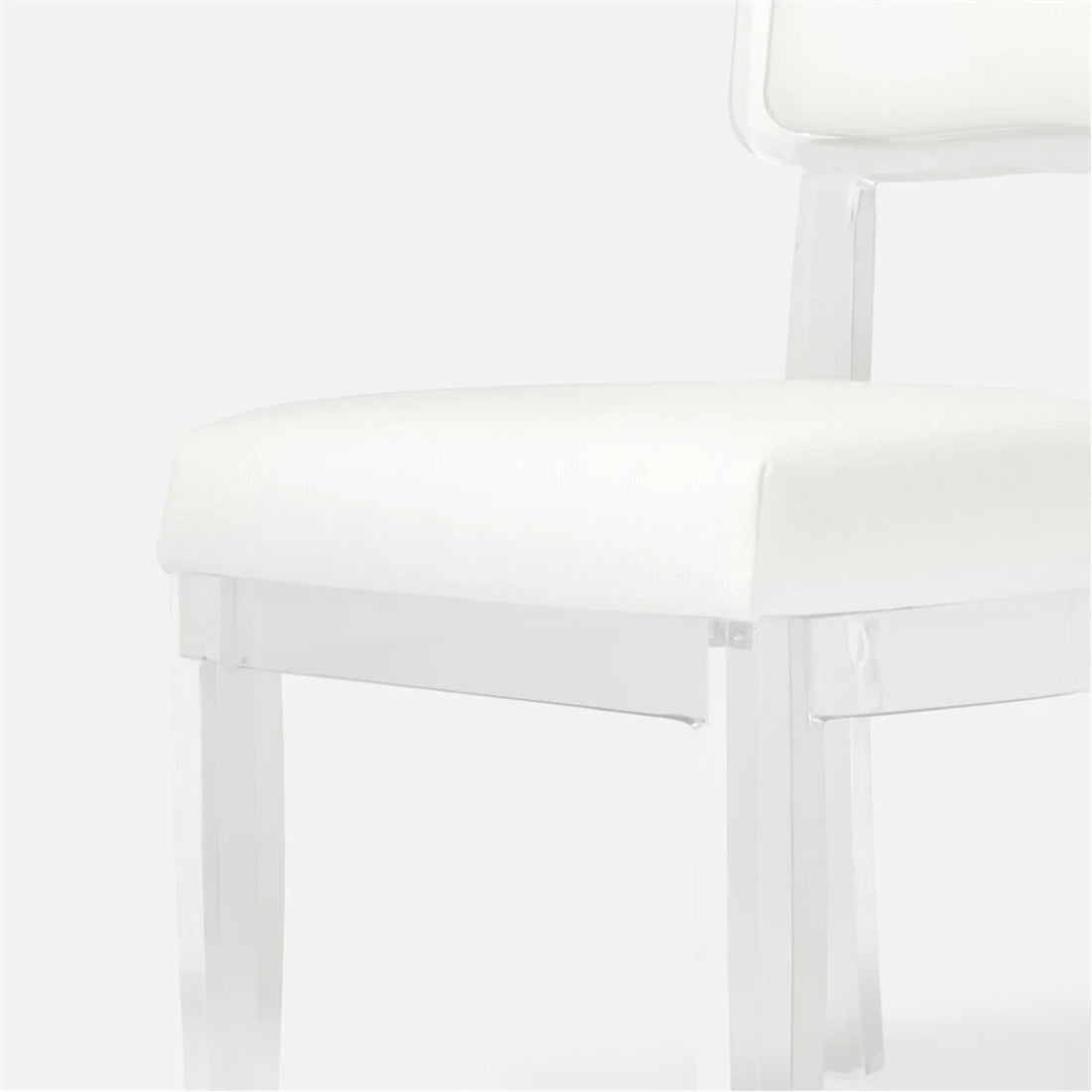 Made Goods Aaliyah Curved Acrylic Dining Chair in Danube Fabric