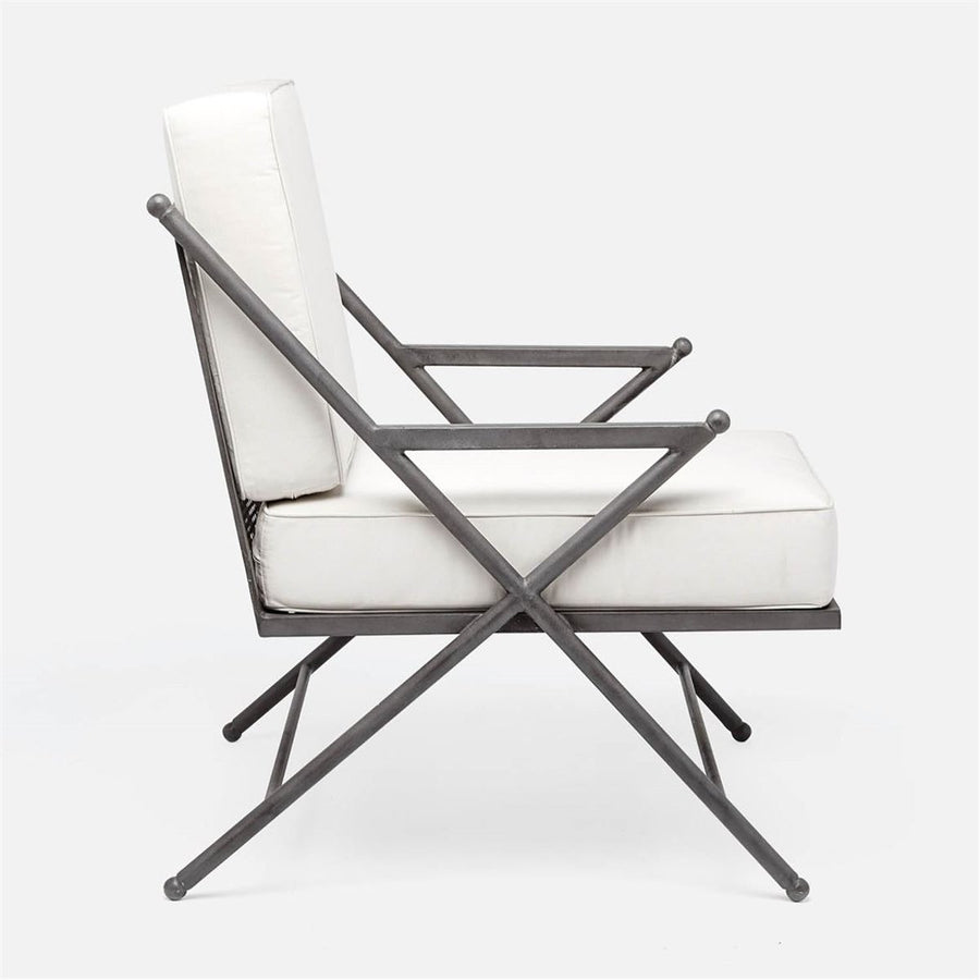 Made Goods Balta Metal XL Outdoor Lounge Chair, Volta Fabric