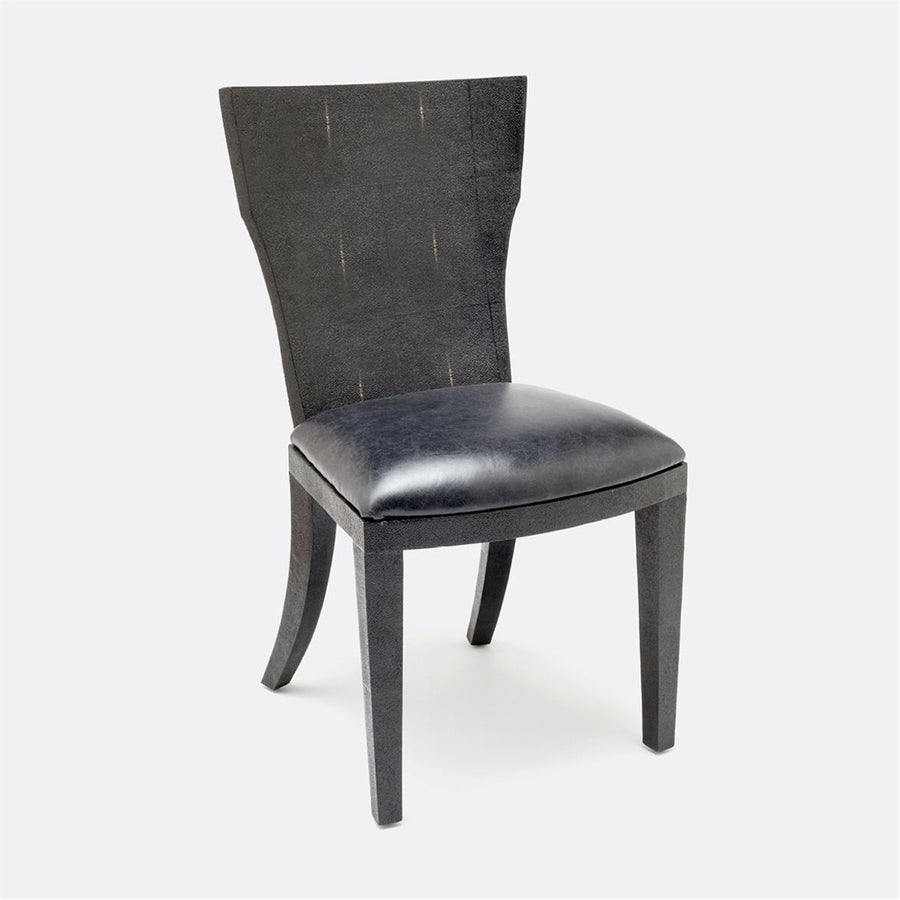 Made Goods Blair Vintage Faux Shagreen Chair in Rhone Leather