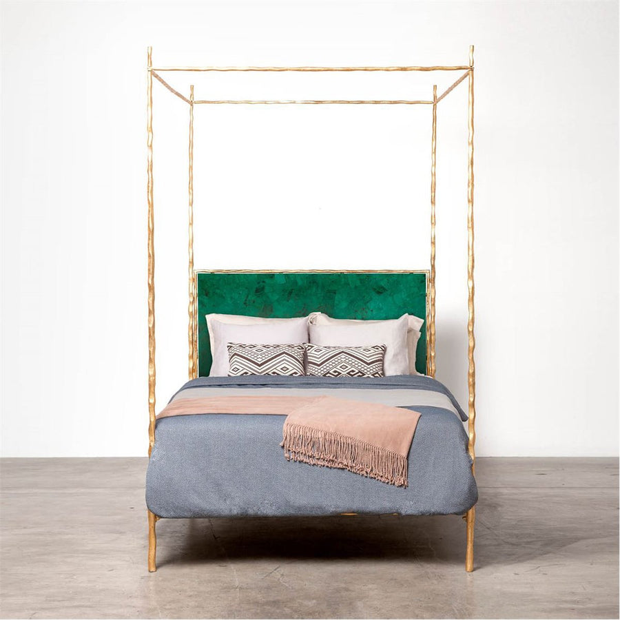 Made Goods Brennan Textured Tall Canopy Bed in Brenta Cotton Jute