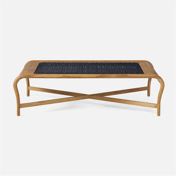 Made Goods Garrison Woven Rope and Teak Outdoor Coffee Table