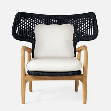 Made Goods Garrison Outdoor Wing Chair in Havel Velvet