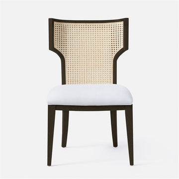 Made Goods Carleen Wingback Cane Dining Chair in Kern Fabric
